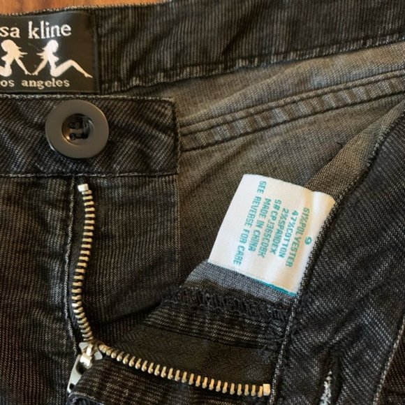 Lisa Kline LA Dark Blue Boho Corduroy Short Sz 9 - Picture 4 of 7